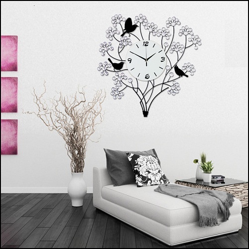 đồng hồ treo tường pha lê